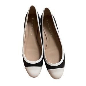 Shoes of Prey White and Black Retro Ballet Flats 9